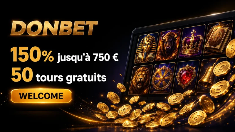 Les quatre bonus de bienvenue Donbet France avec leurs conditions de mise détaillées