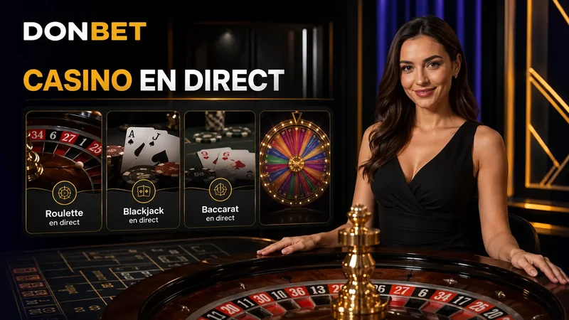 Table de roulette en direct du casino Donbet France avec croupier en studio