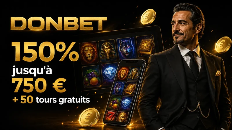 Interface du casino en ligne Donbet France avec son thème gangster et son catalogue de jeux