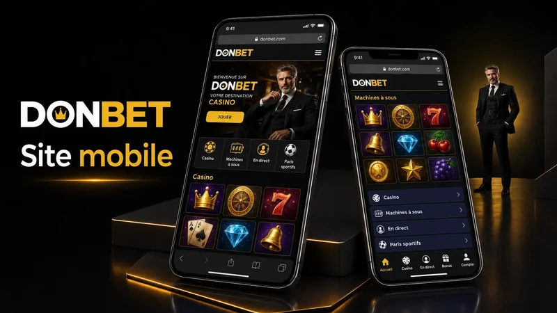 Version mobile de Donbet France ouverte dans un navigateur sur smartphone